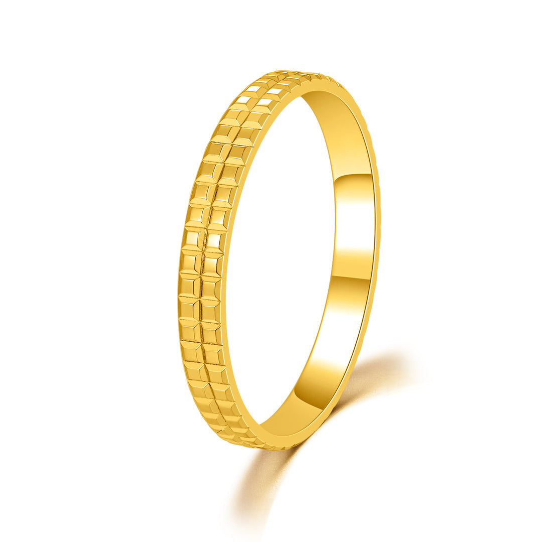 GemKing Rotatable Ring GKI001 (*Materials - Grade 5 Titanium & Solid 14K Gold*)