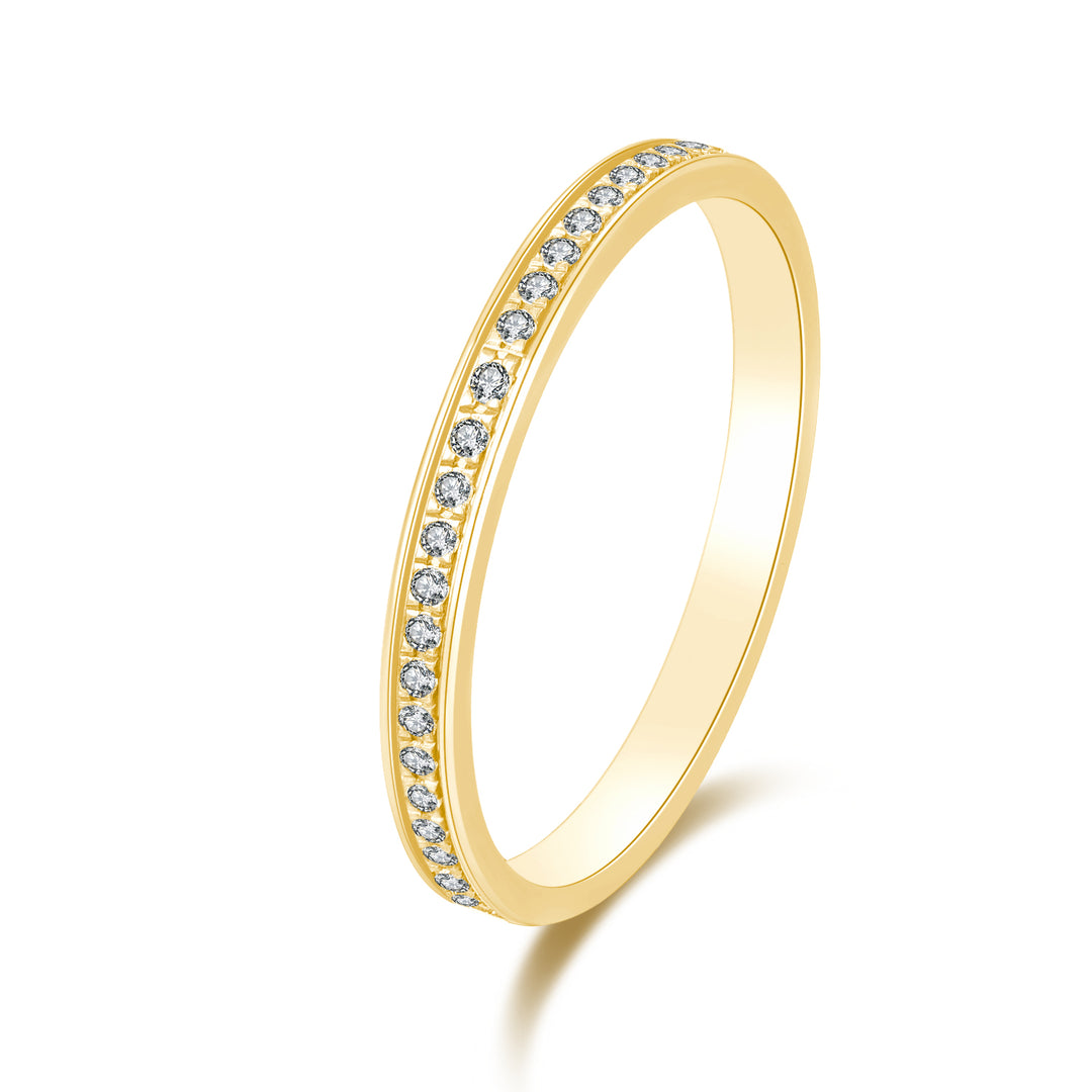 GemKing Rotatable Ring GKI016 (*Materials - Grade 5 Titanium & Solid 14K Gold*)